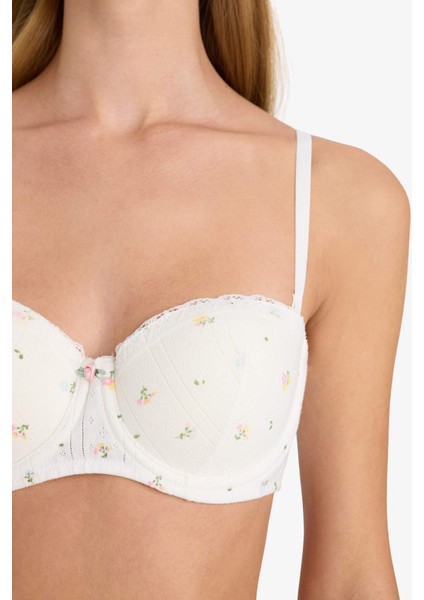 Dantel Detaylı Kaplı Pedsiz Balenli Balkonet Sütyen F6140AX25AU indirimleri