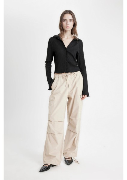 Coool Paraşüt Poplin Pantolon Basic Düz Cepli Beli Lastikli A6266AX24AU modelleri