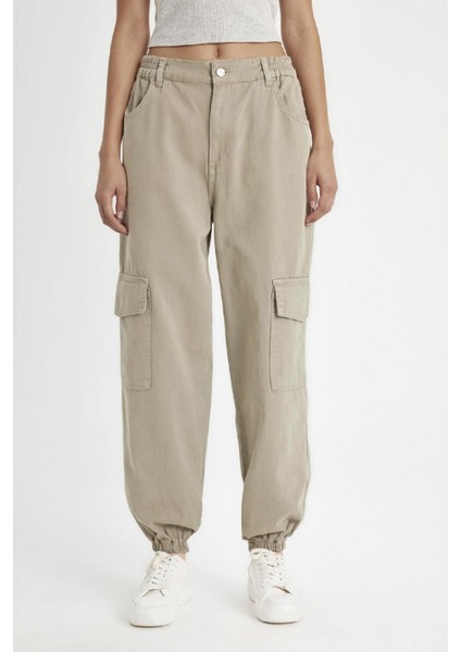 Coool Gabardin Jogger Pantolon Normal Bel Basic Düz Kargo Cepli B0454AX24AU fırsatları