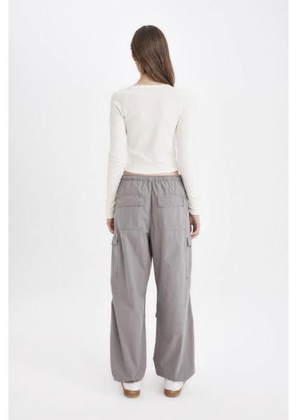 Coool Paraşüt Poplin Pantolon Basic Düz Cepli Beli Lastikli A6266AX24AU