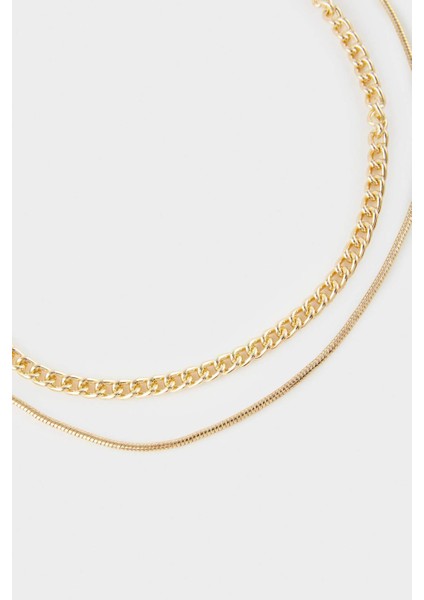 Kadın 2'li Gold Kolye F5994AXNS fırsatları