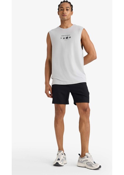 Fit Boxy Fit Hızlı Kuruyan Nefes Alabilen Esnek Kumaş Baskılı Bisiklet Yaka Sporcu Atlet E7517AX25AU fiyatları