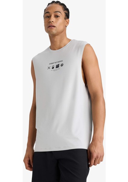 Fit Boxy Fit Hızlı Kuruyan Nefes Alabilen Esnek Kumaş Baskılı Bisiklet Yaka Sporcu Atlet E7517AX25AU modelleri