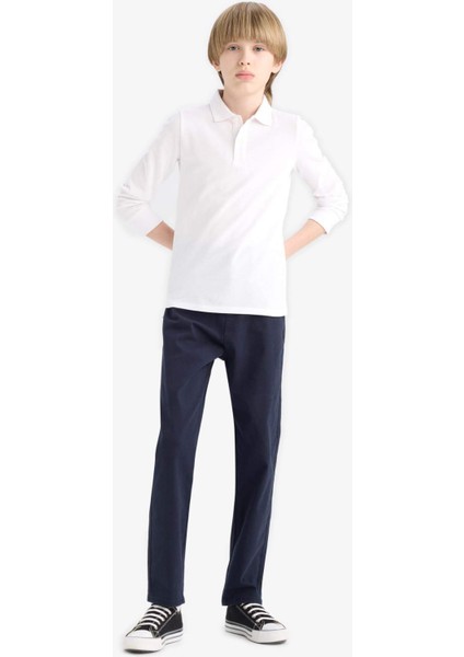 Erkek Çocuk Düz Paça Gabardin Okul Pantolonu U3254A625AU fırsatları
