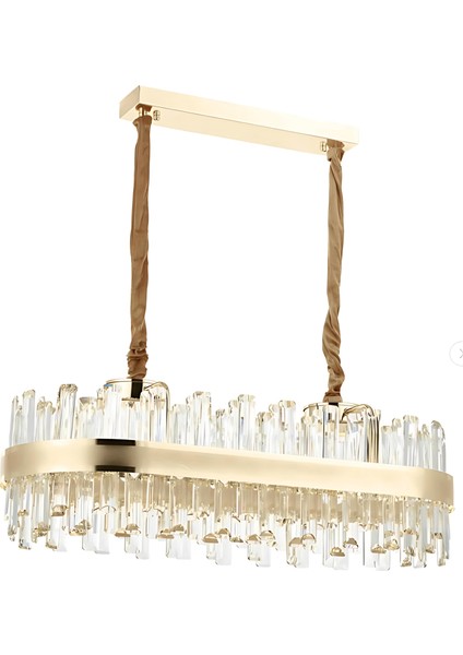 Rico Taşlı Rose Gold LED Avize