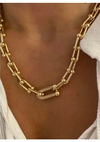 Çelik Taşlı Tiff Kolye