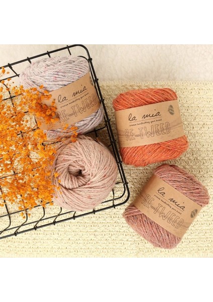 La Mia Re-Tweed Kırmızı Melanj El Örgü Ipi - L165 fırsatları