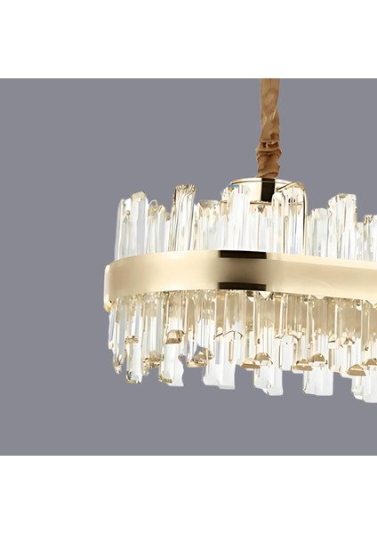 Rico Taşlı Rose Gold LED Avize modelleri