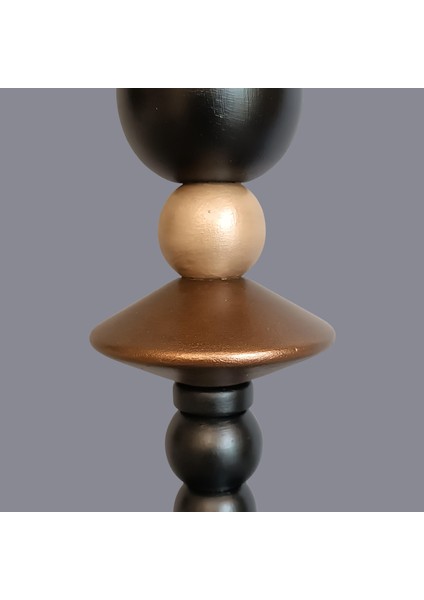 Lara Geometrik Tasarım Bronz Siyah Abajur modelleri