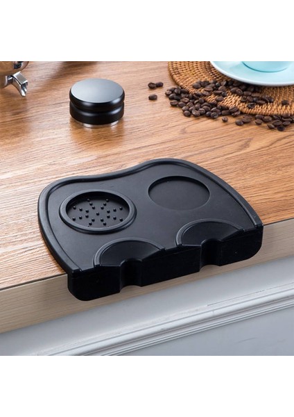 Espresso Barista Tamper Temper Tamping Mat Düz Taban Siyah Silikon 2li fiyatları