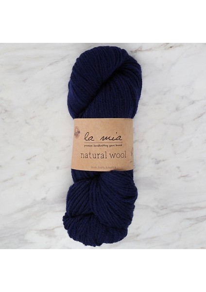 La Mia Natural Wool Lacivert El Örgü Ipi - L630