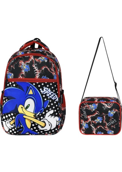 Ilkokul Ortopedik Su Geçirmez Suluklu 3 Bölmeli Beslenmeli Ilköğretim Erkek Sırt Çantası