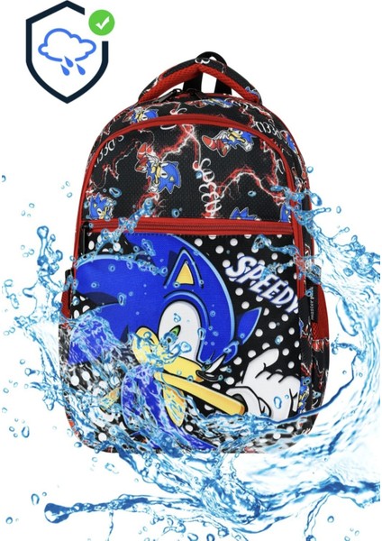 Ilkokul Ortopedik Su Geçirmez Suluklu 3 Bölmeli Beslenmeli Ilköğretim Erkek Sırt Çantası