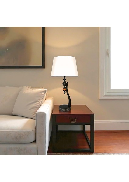 Runa Dama Detaylı Siyah Abajur fiyatları