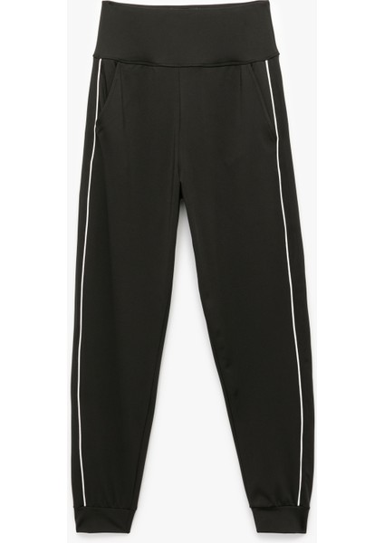 Yanları Şerit Detaylı Cepli Yüksek Bel Jogger Eşofman Altı