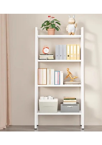 3 Katlı Merdiven Kitaplık Metal Çerçeve Açık Raf Düzenleyici Beyaz Dikey Depolama Rafı 60*110 cm fiyatları