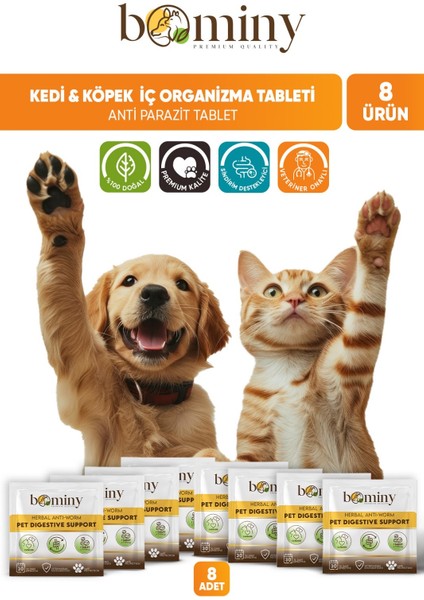 Iç Organizma Bitkisel Kedi ve Köpek Iç Organizma Tableti 8 Tablet
