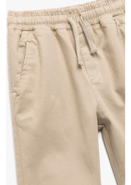Pamuklu Beli Bağcıklı Basic Jogger Pantolon modelleri