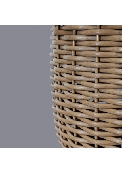 Cerna Kahverengi Rattan Abajur modelleri