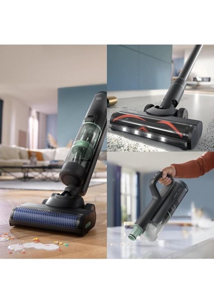 Aquatrio Premium 7000 Kablosuz Dikey Süpürge – 3’ü 1 Arada Süpürme ve paspas modelleri