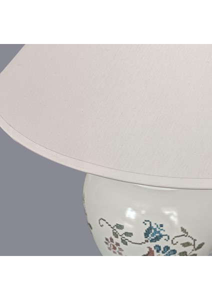 Nedal Desen Baskılı Minimal Beyaz Abajur fırsatları