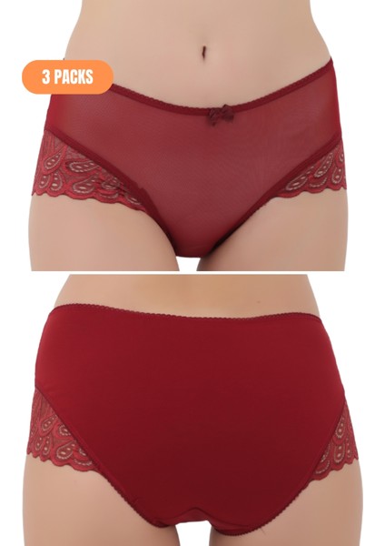 3 Adet Kadın Basic Yumuşak Dokulu Penye Külot