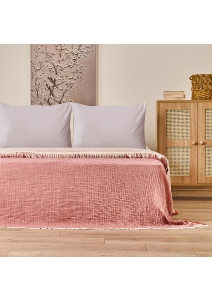 Soft Hevin Çift Kişilik Yatak Örtüsü - Kiremit - 220X240 cm
