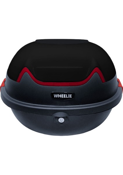 XT11-B 28 Litre Motosiklet Arka Çanta Siyah Parlak Su Geçirmez ABS Top Case Çift Kilitleme Üniversal modelleri