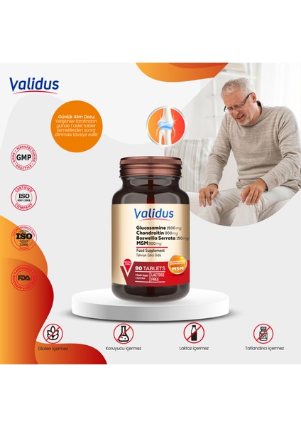 Eklem Destek Seti - Glucosamine - Silicium - Magnesium - D3 K2 - Calcium