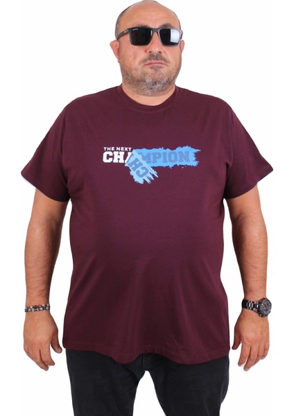 Erkek Büyük Beden Sıfır Yaka Tişört Champion 25180 Murdum