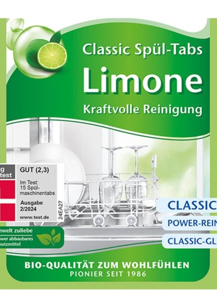 Classic Yeşil Limon Bulaşık Makinesi Tabletleri – 70 Adet, Soda Gücü, Vegan modelleri