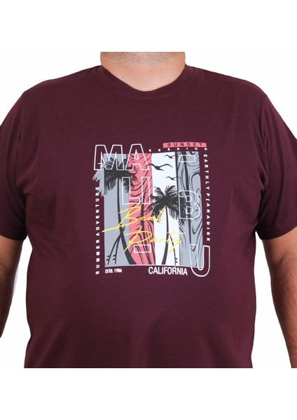 Erkek Büyük Beden Sıfır Yaka Tişört Beach Party 25191 Murdum fiyatları