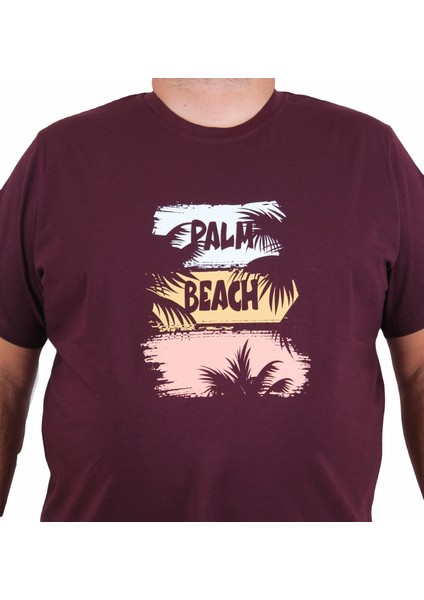 Erkek Büyük Beden Sıfır Yaka Tişört Palm Beach 25188 Murdum fiyatları