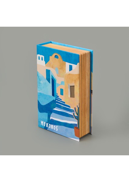 Deco Mykonos Dekoratif Kutu - Mavi - 19,5X12X5 cm