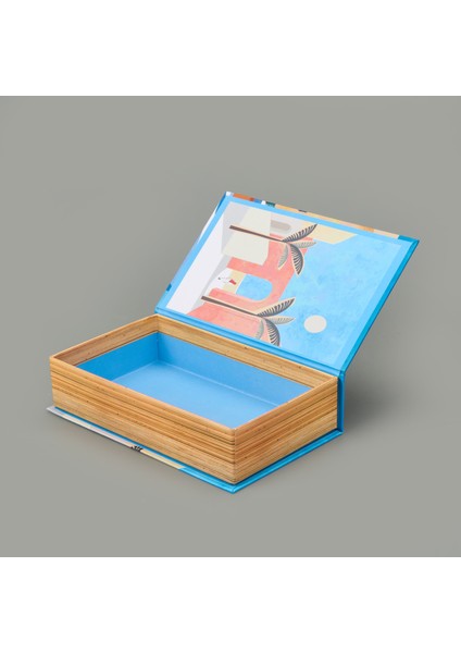 Deco Mykonos Dekoratif Kutu - Mavi - 19,5X12X5 cm modelleri