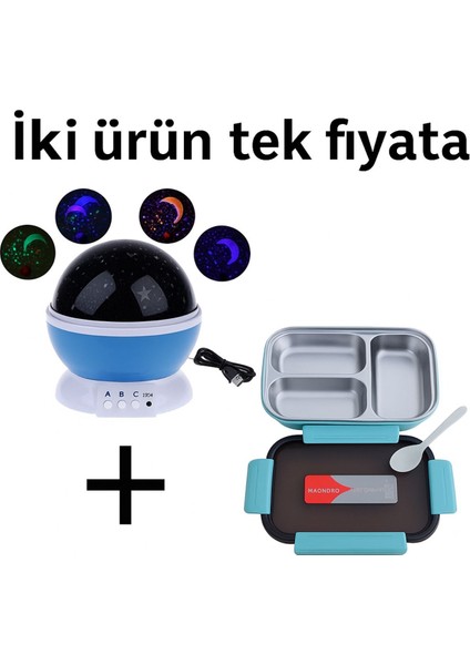 Starmaster Gece Lambası Projeksiyon ve Çocuk Lunchbox Çelik Içi Tek Fiyata