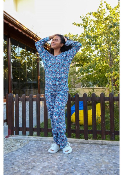 Kadın Penye Bol Paça Pijama Takım 4125 modelleri