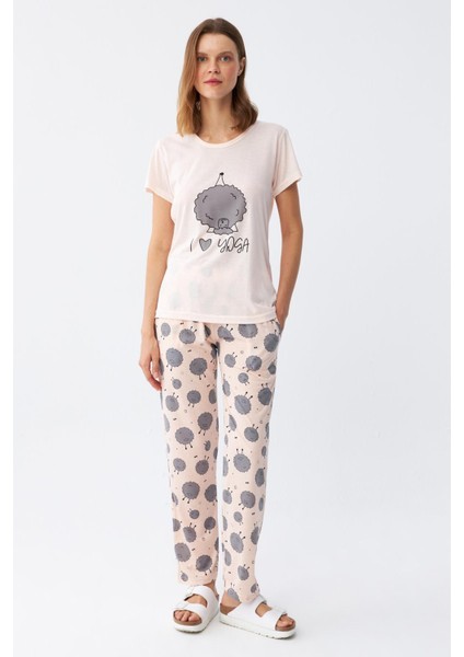 Kadın Kısa Kol Pijama Takım 20410 fiyatları