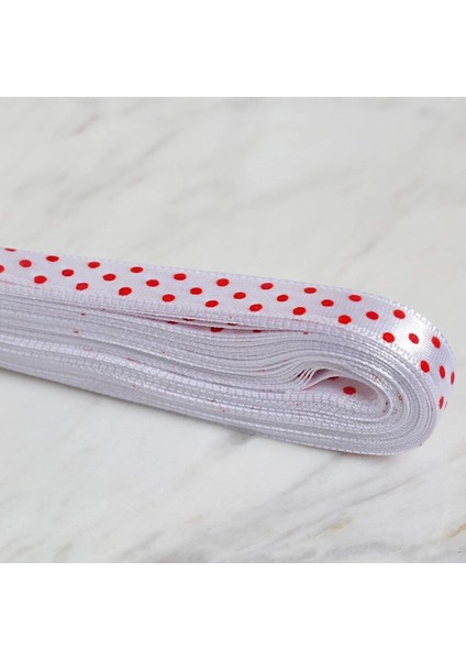 Loren Crafts 1cm 10 mt Beyaz Saten Puantiyeli Kurd fiyatları