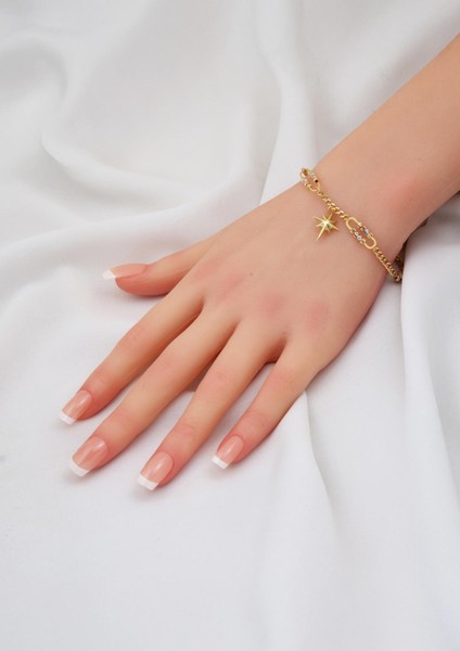 Gurmet Zincirli Kuzey Yıldızı Takı Seti 14 Ayar Altın modelleri