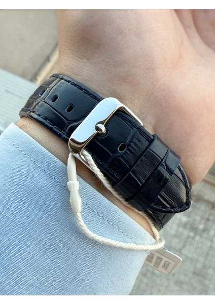 Otomatik Lacivert Deri Kordon Erkek Kol Saati fırsatları