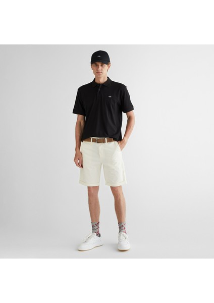 Erkek Krem Slim Fit Şort