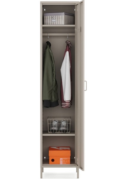 Pera Metal Elbise Dolabı, Soyunma Dolabı, Tek Kapılı, 41,50 x 40 x 189,50 cm modelleri