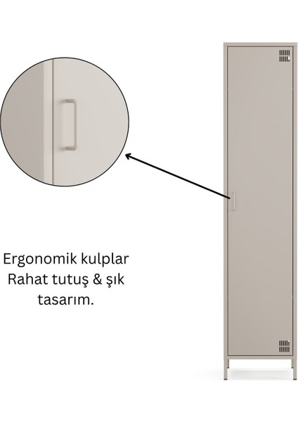 Pera Metal Elbise Dolabı, Soyunma Dolabı, Tek Kapılı, 41,50 x 40 x 189,50 cm indirimleri