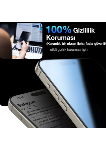 iPhone 16 Pro Max Uyumlu Full Seri Ekran Koruyucu Kırılmaz Cam Ekran Koruyucu + Kolay Uygulama Aparatı Tam Uyumlu fiyatları