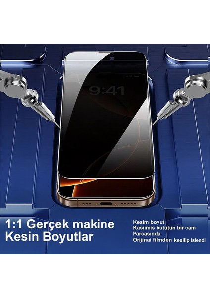 iPhone 16 Pro Max Uyumlu Full Seri Ekran Koruyucu Kırılmaz Cam Ekran Koruyucu + Kolay Uygulama Aparatı Tam Uyumlu modelleri