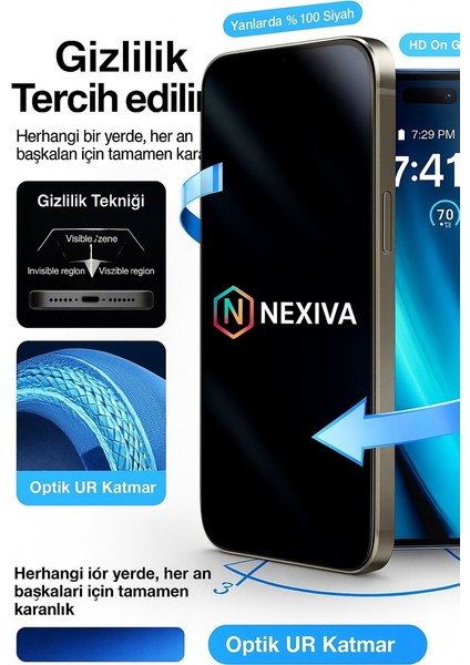 iPhone 16 Pro Max Uyumlu Full Seri Ekran Koruyucu Kırılmaz Cam Ekran Koruyucu + Kolay Uygulama Aparatı Tam Uyumlu