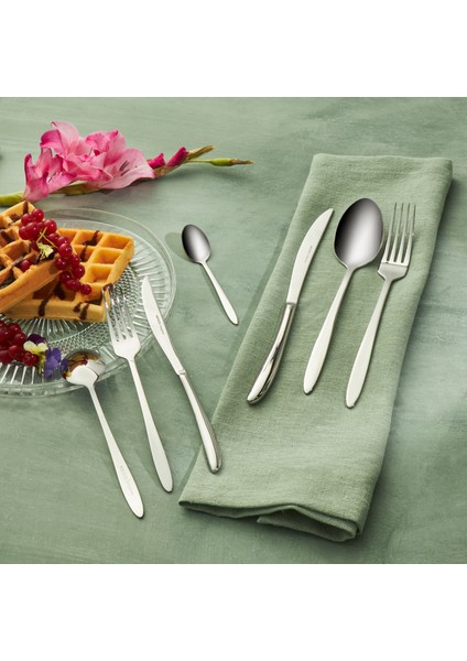 New Athena Elegance Kutulu 84 Parça 12 Kişilik Çatal Kaşık Bıçak Seti