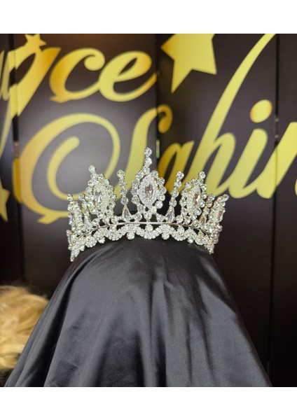 Büyük Üst Kalite Lüks Kristal Zirkon Taşlı Taç fiyatları