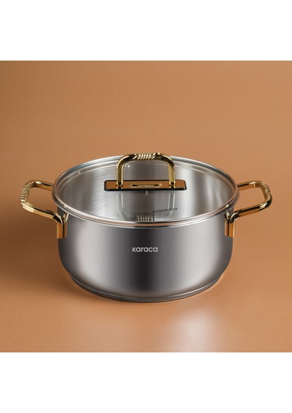 Maçka İndüksiyon Tabanlı Çelik Tencere 20 cm Gold